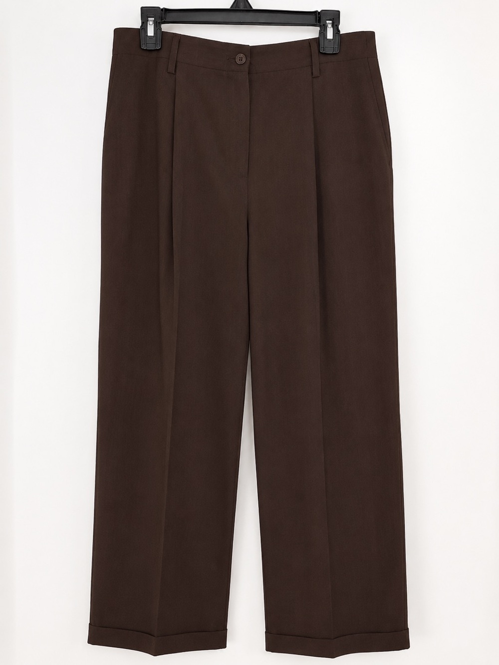 Jones New York Wide-Leg Trousers in Dark Brown